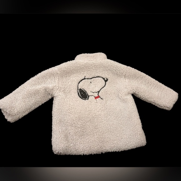 ZARA peanuts size 3-4 Sherpa jacket - Picture 2 of 3